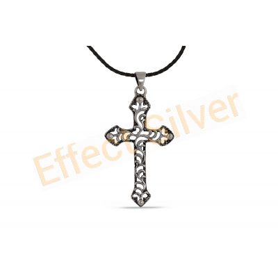 Silver Cross with openwork design